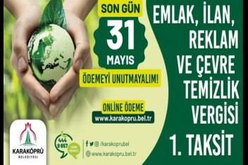 KARAKÖPRÜ BELEDİYESİ’NDEN VATANDAŞLARA VERGİ