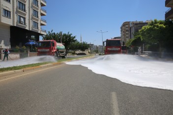KARAKÖPRÜDE DEZENFEKTE ÇALIŞMASI TAM HIZ DEVAM