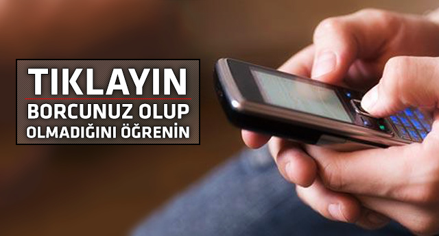 Borçlu mükellefe hatırlatıcı SMS