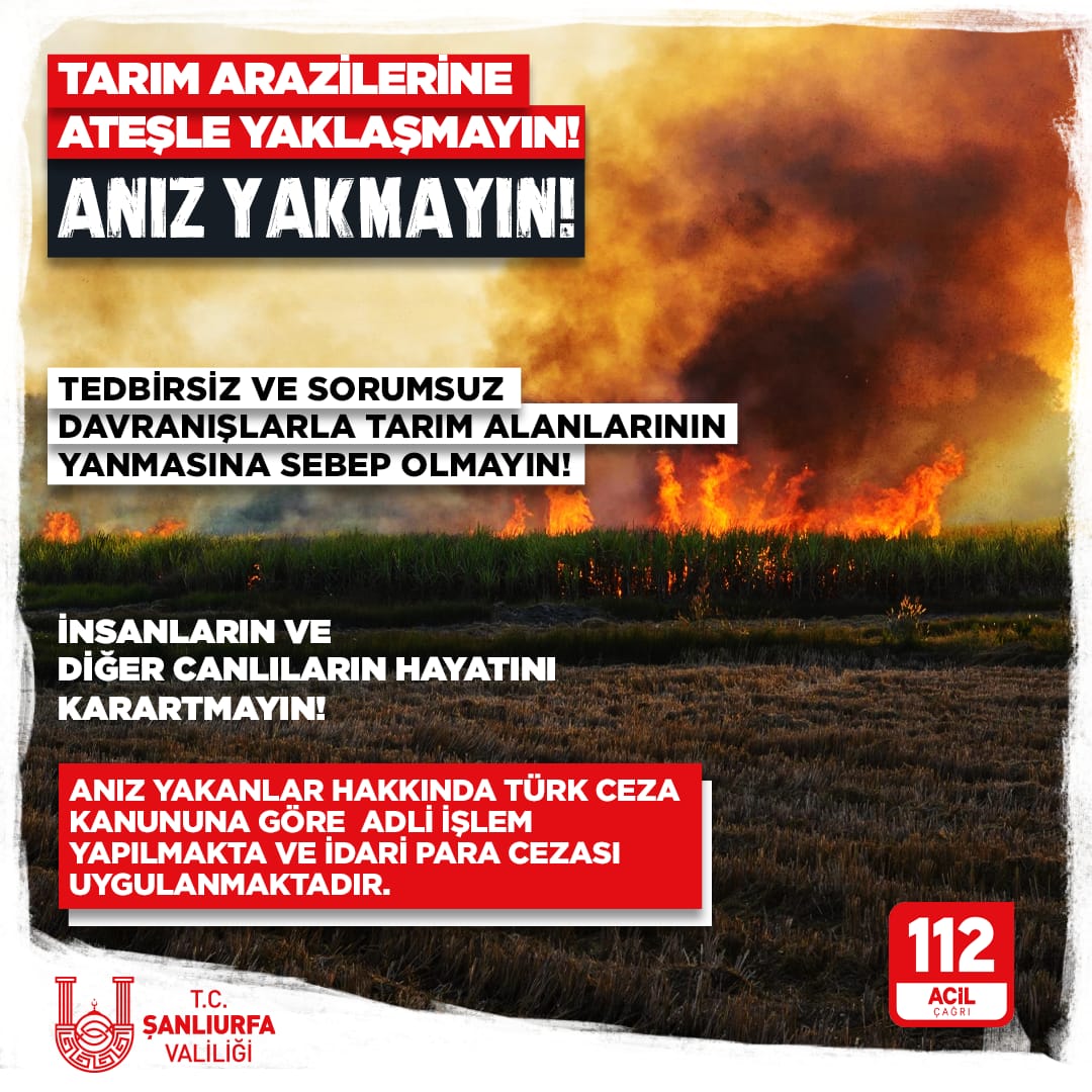 Şanlıurfa'da Tarım Arazilerine Sıkı Denetim