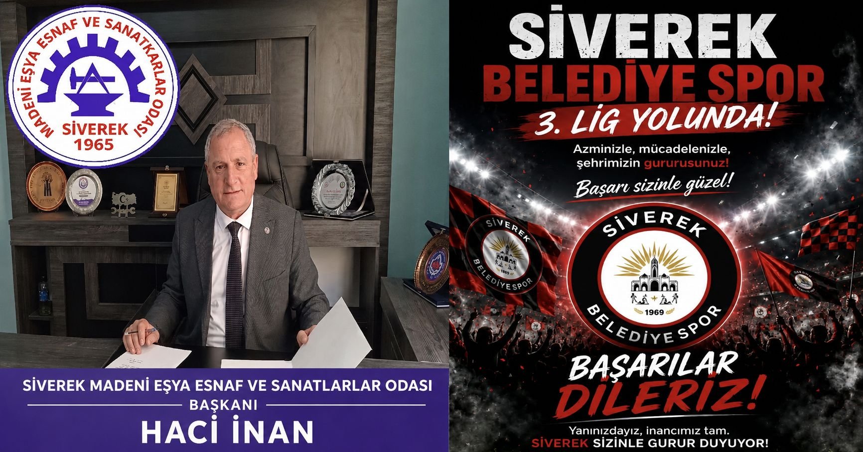 BAŞKAN HACİ İNAN’DAN SİVEREK BELEDİYESPOR’A ANLAMLI DESTEK..!