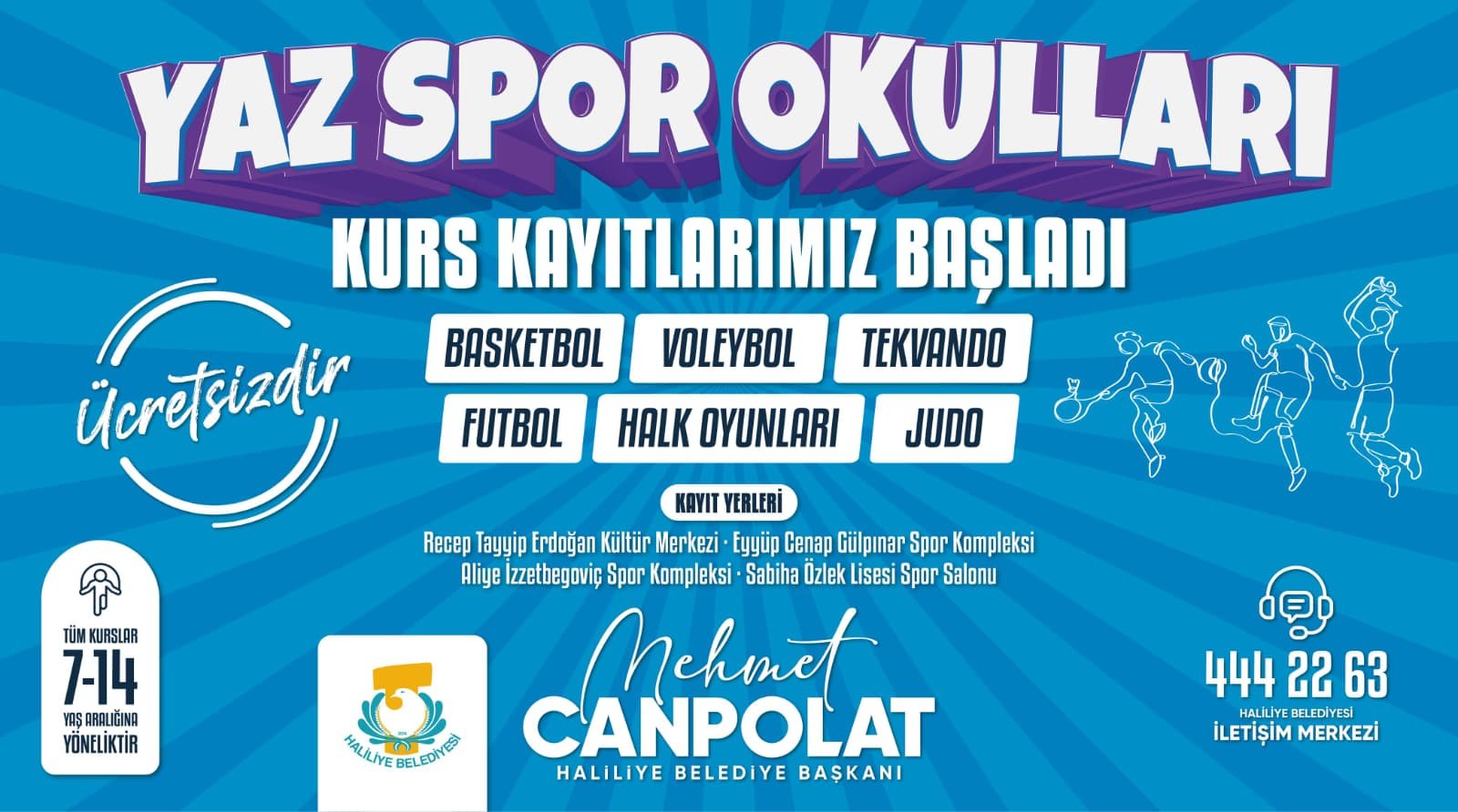 HALİLİYE’DE YAZ SPOR OKULLARI İÇİN KAYIT DÖNEMİ BAŞLADI